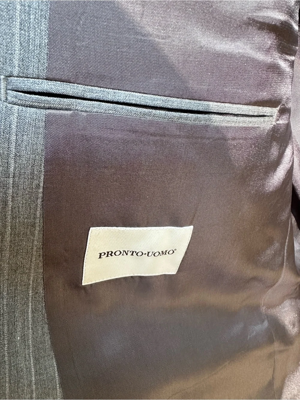 Pronto Uomo Light Gray Pinstripe Men's Blazer